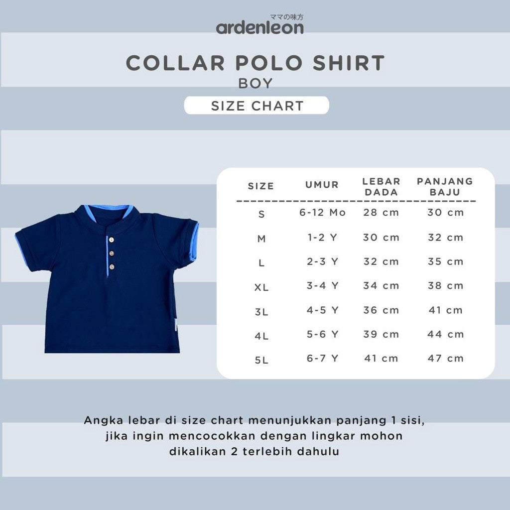 ARDENLEON Atasan Kemeja Polo Anak Laki Laki Boy Collar Polo Shirt