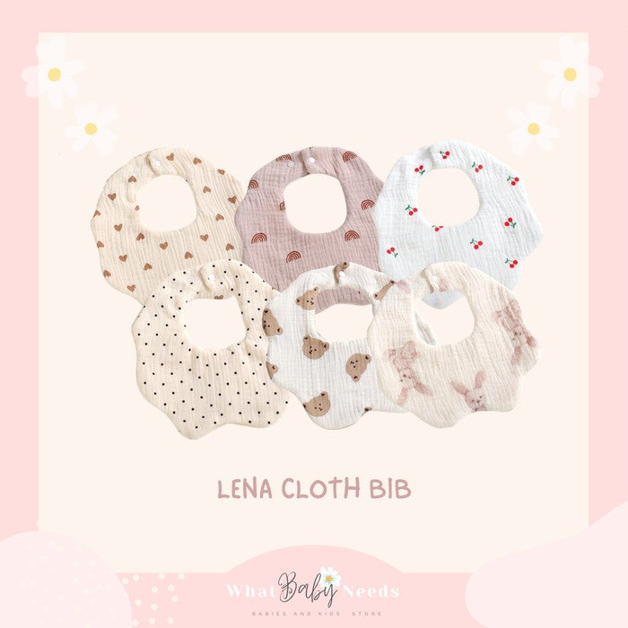 Lena Cloth Bib / Celemek Kain Anak Bayi / Baby Slabber