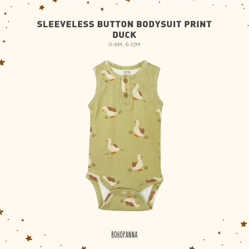 BOHOPANNA - SLEEVELESS BUTTON BODYSUIT PRINT - Jumper Bayi