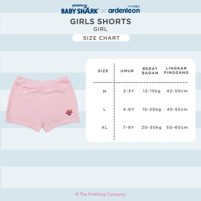 Ardenleon - Pinkfong Baby Shark Girls Shorts Celana Dalam 1.0 (2pcs)