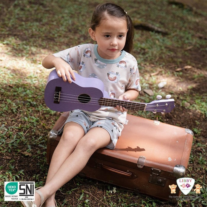 LIBBY Setelan Oblong Pendek Motif Jungle Juniors (1 stel)
