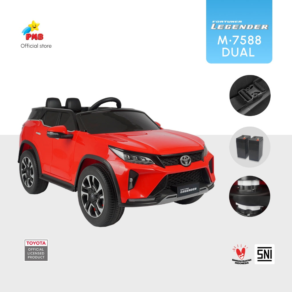 Mainan Mobil Aki Toyota Fortuner Legender M7588 DUAL– PMB TOYS