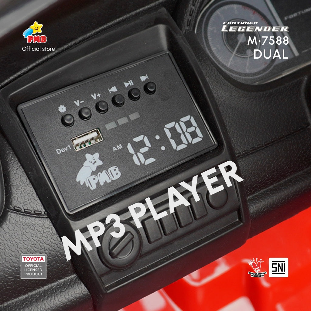 Mainan Mobil Aki Toyota Fortuner Legender M7588 DUAL– PMB TOYS