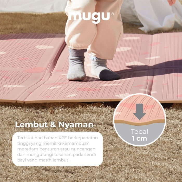 MUGU Folding Playmat - Matras Bayi Karpet Lipat Anak - Hearts