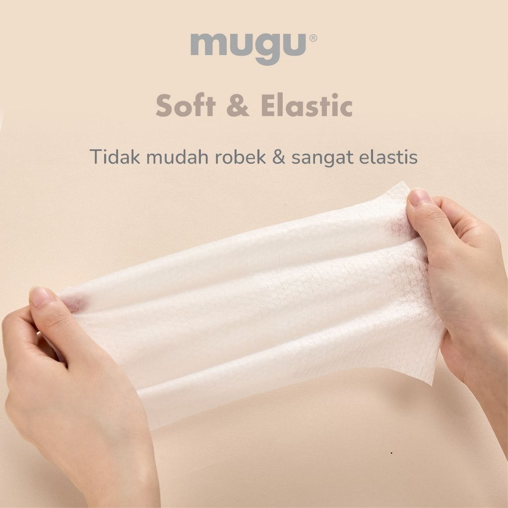 MOOIMOM X Mugu Baby Wet Wipes EDI Water 80 Sheets I Tisu Basah Travel Friendly I Non Alcohol Tanpa Parfume