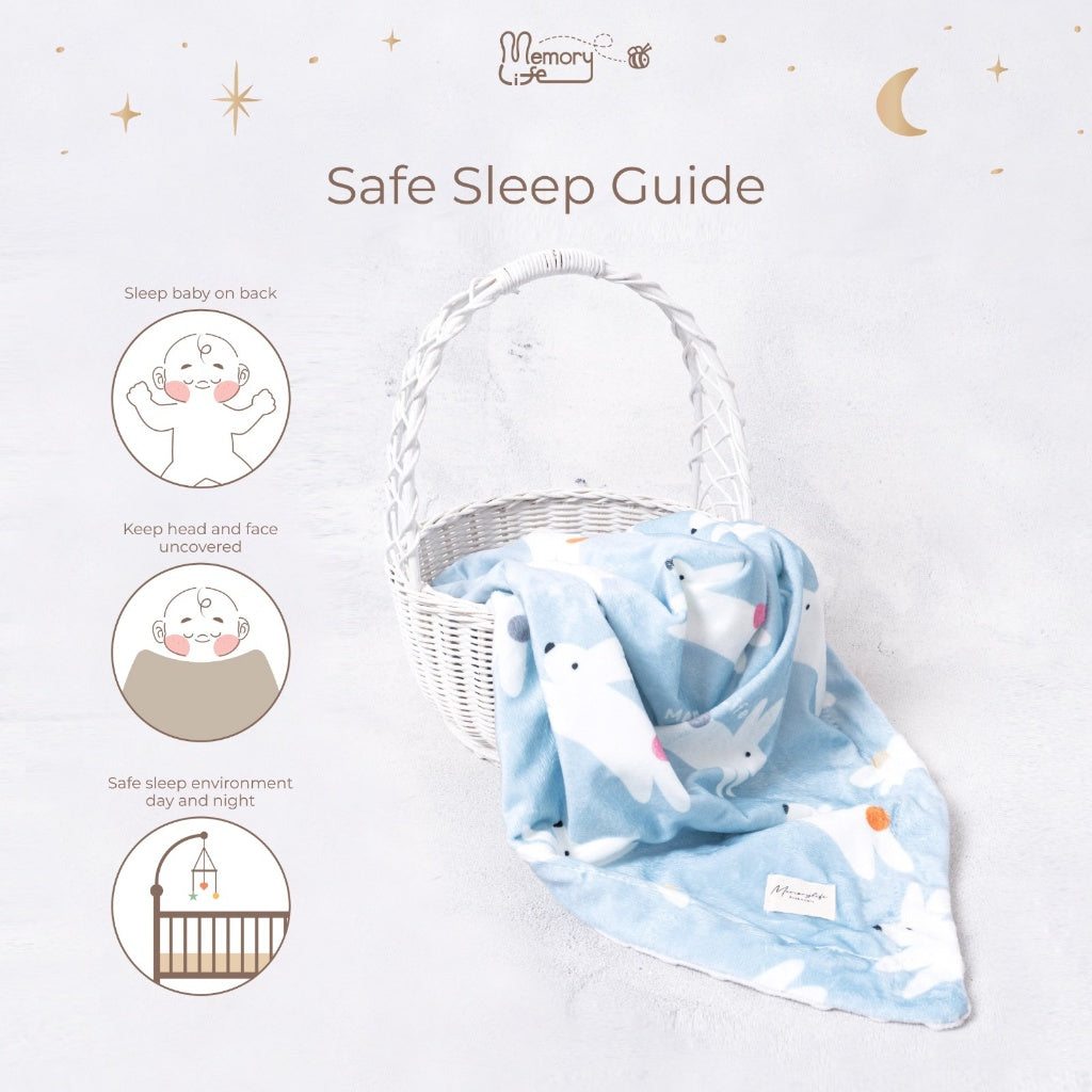 Memorylife Essentials - Kokoru Minky Blanket | Selimut Bayi Premium Minky Dotted Blanket