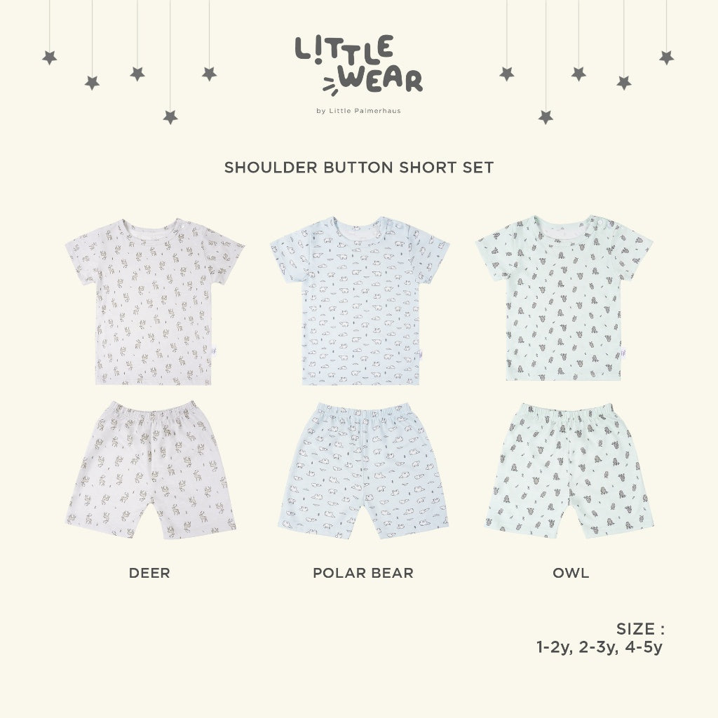 Little Palmerhaus - Little Wear Shoulder Button Short Set 20.0 (Setelan Anak)