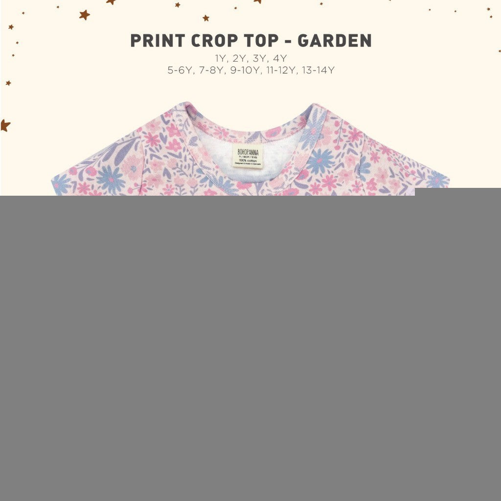 BOHOPANNA - PRINT CROP TOP - CROP TOP ANAK - ATASAN ANAK PEREMPUAN - KAOS ANAK PEREMPUAN 2425