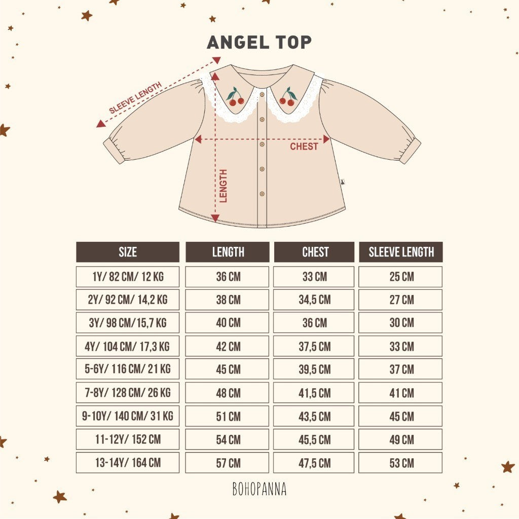 BOHOPANNA - ANGEL TOP - ATASAN ANAK PEREMPUAN 2425