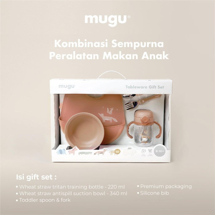 Set Perlengkapan MPASI - mugu Happy Tableware Gift Set