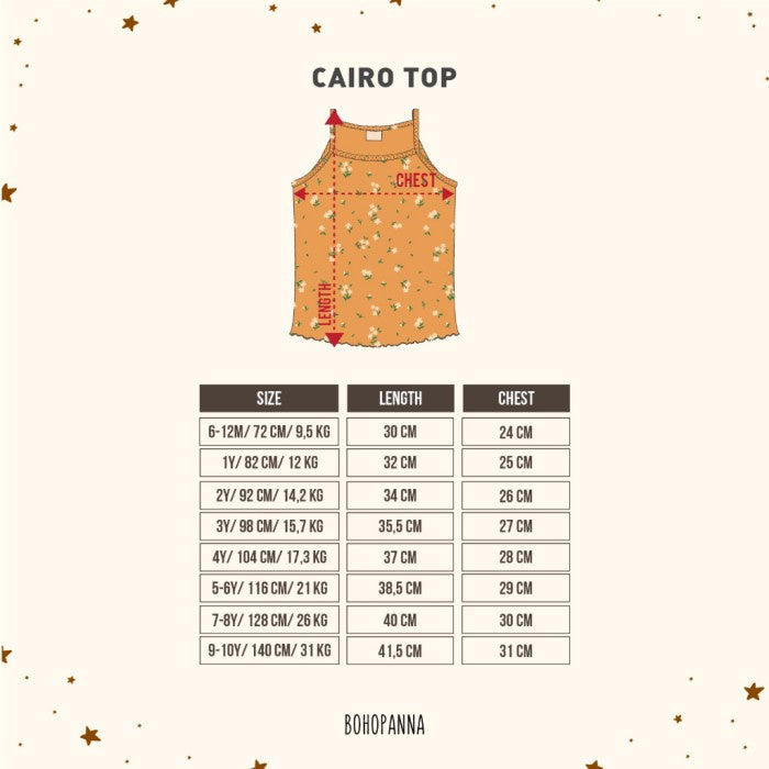 BOHOPANNA - CAIRO TOP - Atasan Anak Perempuan 2325