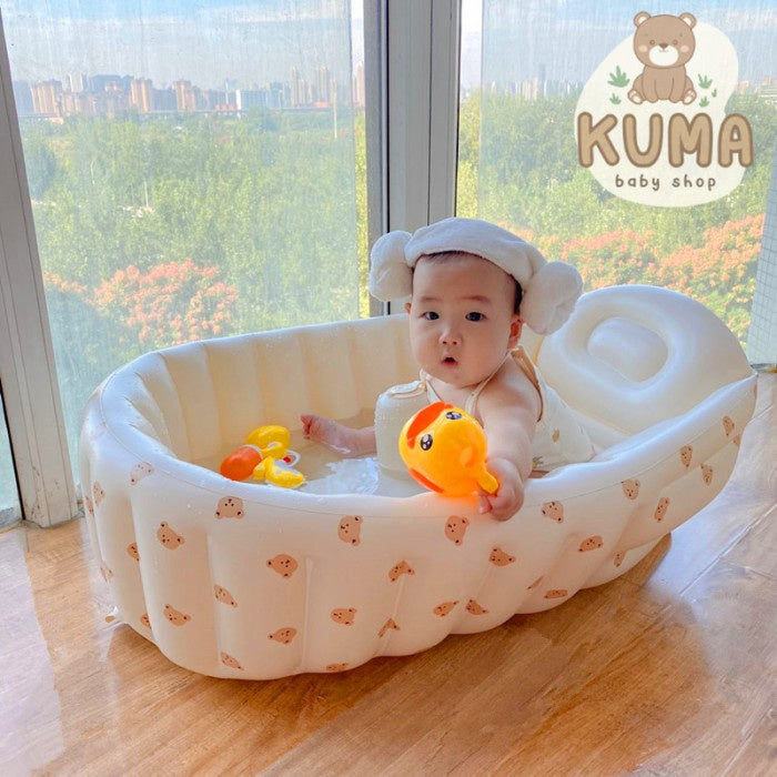 Kuma Portable Baby Bath Tub Bathtub Kolam Mandi Anak Tiup Bear YT021