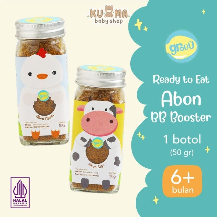 Grouu - Abon Mpasi & Anak (Abon Ayam, Abon Sapi) BB Booster