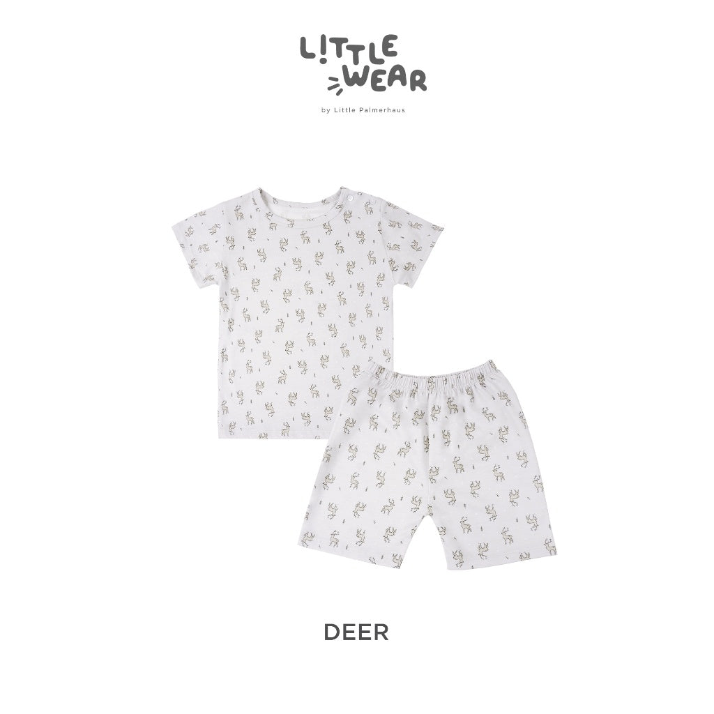Little Palmerhaus - Little Wear Shoulder Button Short Set 20.0 (Setelan Anak)