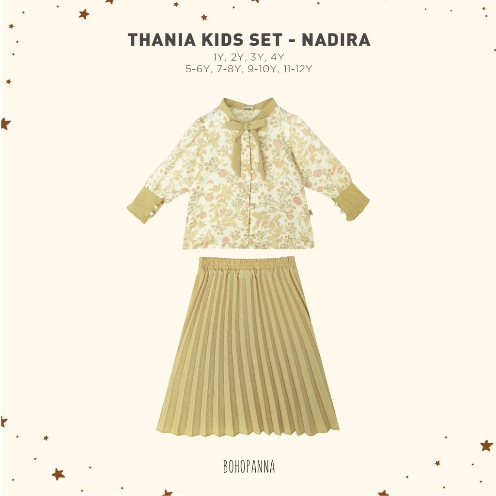 BOHOPANNA - RAYA COLLECTION 2025 - THANIA KIDS DRESS - Setelan Bayi Perempuan - Baju Muslim - Baju Raya