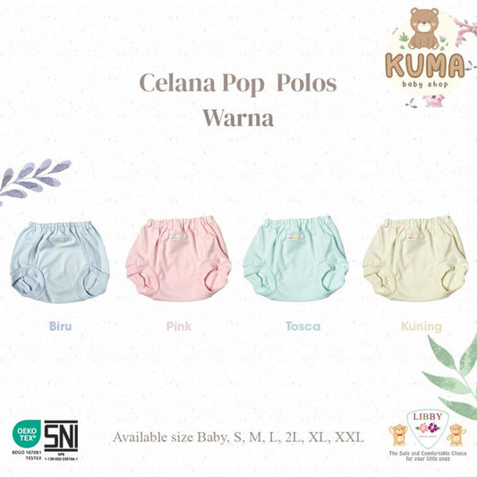 LIBBY Celana Pop Newborn Polos Warna (1 pcs)