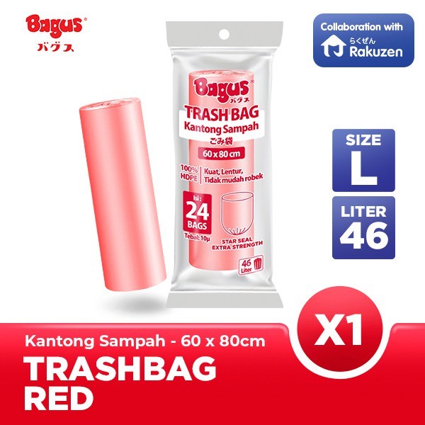 Kantong Sampah Bagus Trash Bag Roll 60 x 80 cm 24's - 46 L