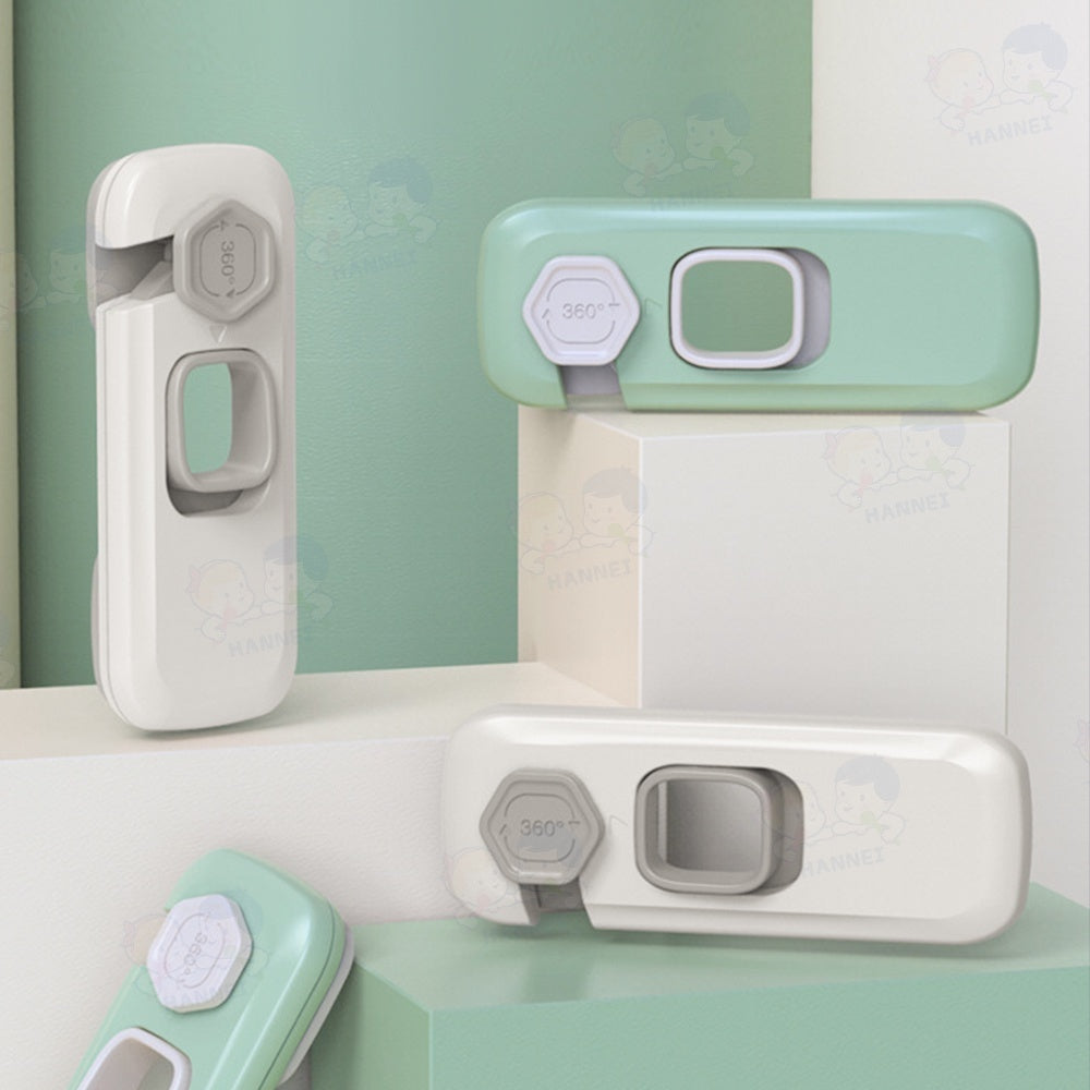 Hannei Pengaman Laci Lemari Bayi Safety Lock Kunci Kulkas Pengaman Laci Pintu Serbaguna