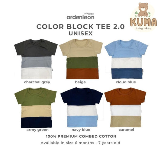 ARDENLEON Atasan Kaos Anak Color Block Tee 2.0