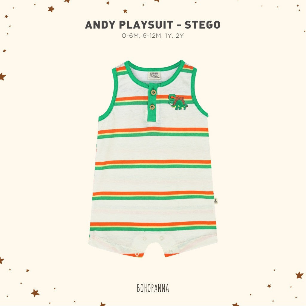BOHOPANNA - ANDY PLAYSUIT - JUMPER ANAK 2481 Dinosaur