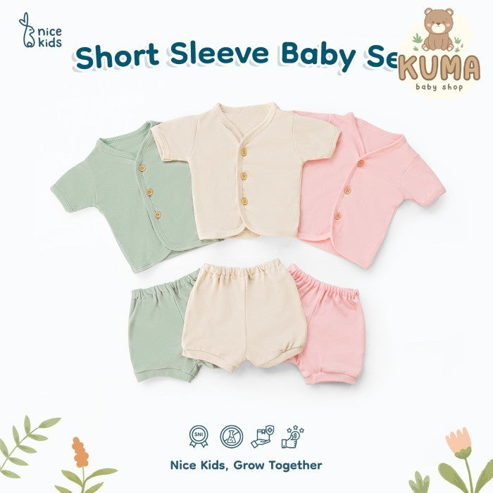 SHORT SLEEVE BABY SET- nice kids (piyama bayi)