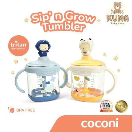 COCONI Sip' n Grow Tumbler 260ml | Sippy Cup | Gelas Susu Anak Sedotan