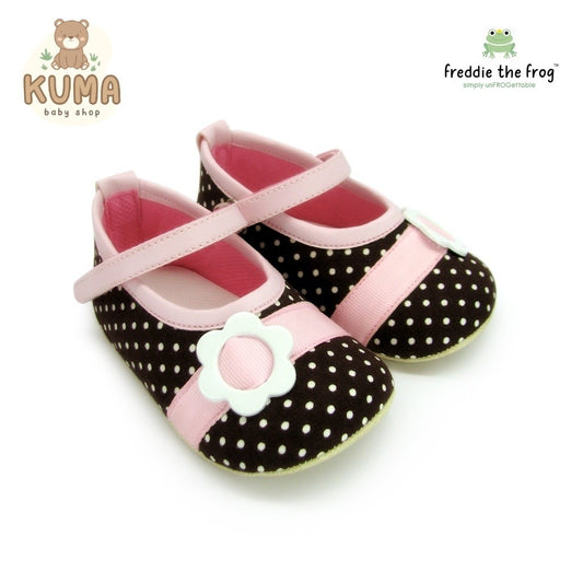 Sepatu Bayi - Baby Shoes - Prewalker | Freddie the Frog | Chloe Polka Brown