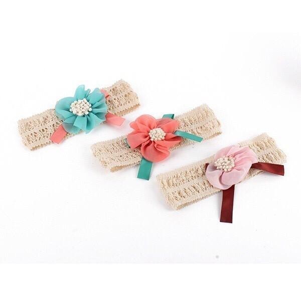 1 Pcs Headband Impor Bandana Big Flower Manis 0-6 Bulan HIGH QUALITY