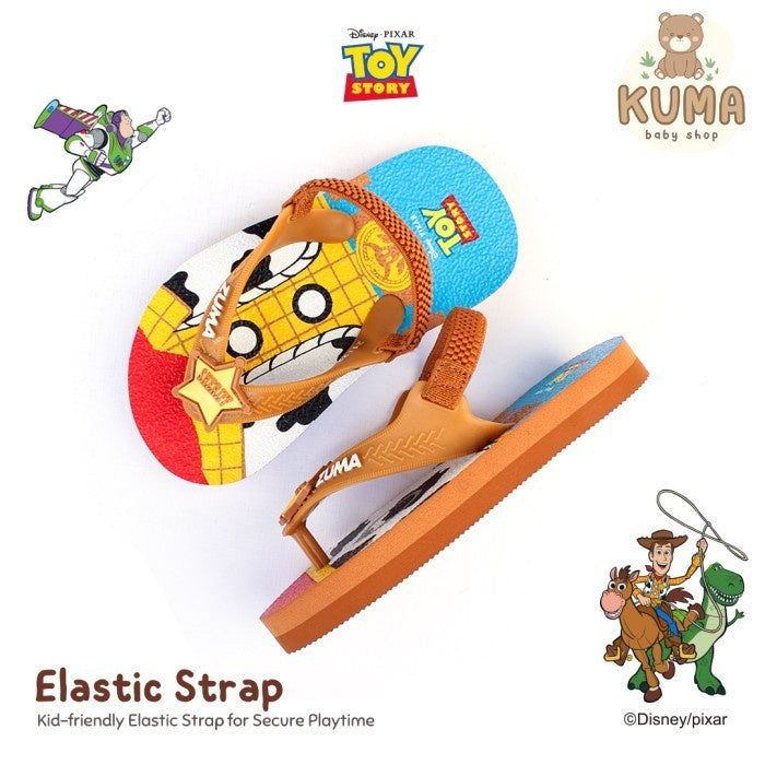 Zuma Baby x Disney Toy Story 1 Brown, Sandal Jepit Bayi Karet Tali