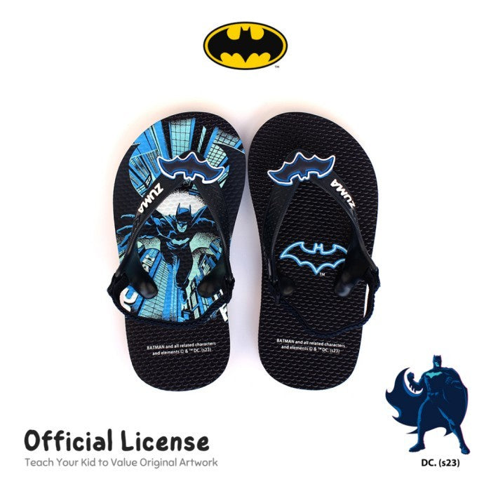 Zuma Baby Batman 1 Blue, Sandal Jepit Bayi Karet Tali, Biru