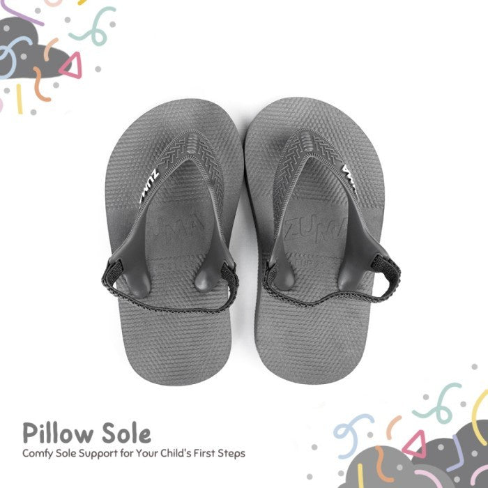 Zuma Baby Classic 6 Grey, Sandal Jepit Bayi Karet