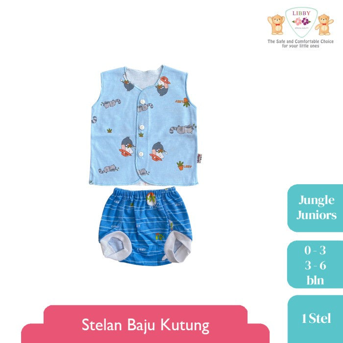 LIBBY Setelan Baju Kutung Newborn Motif Jungle Juniors (1stel)