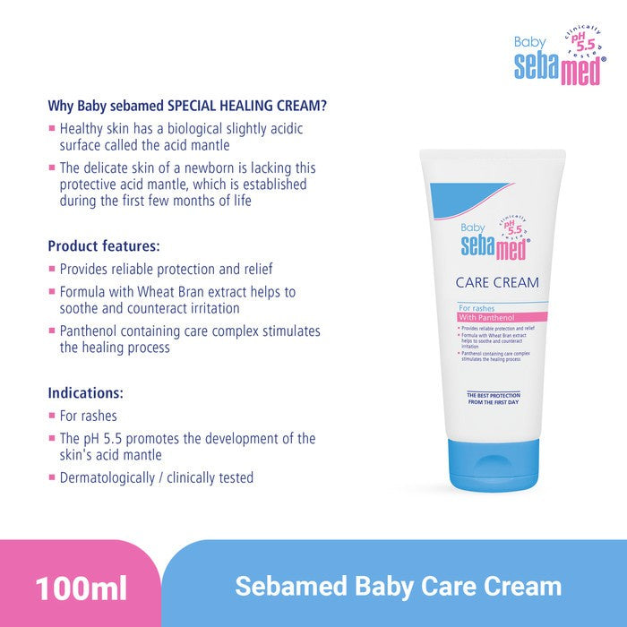 Sebamed Baby Care Cream 100ml Lotion Ruam Gatal