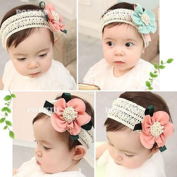 1 Pcs Headband Impor Bandana Big Flower Manis 0-6 Bulan HIGH QUALITY