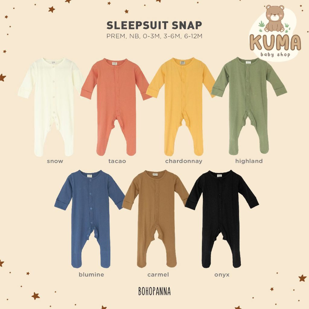 BOHOPANNA - SLEEPSUIT SNAP - Baju Tidur Anak BP2381