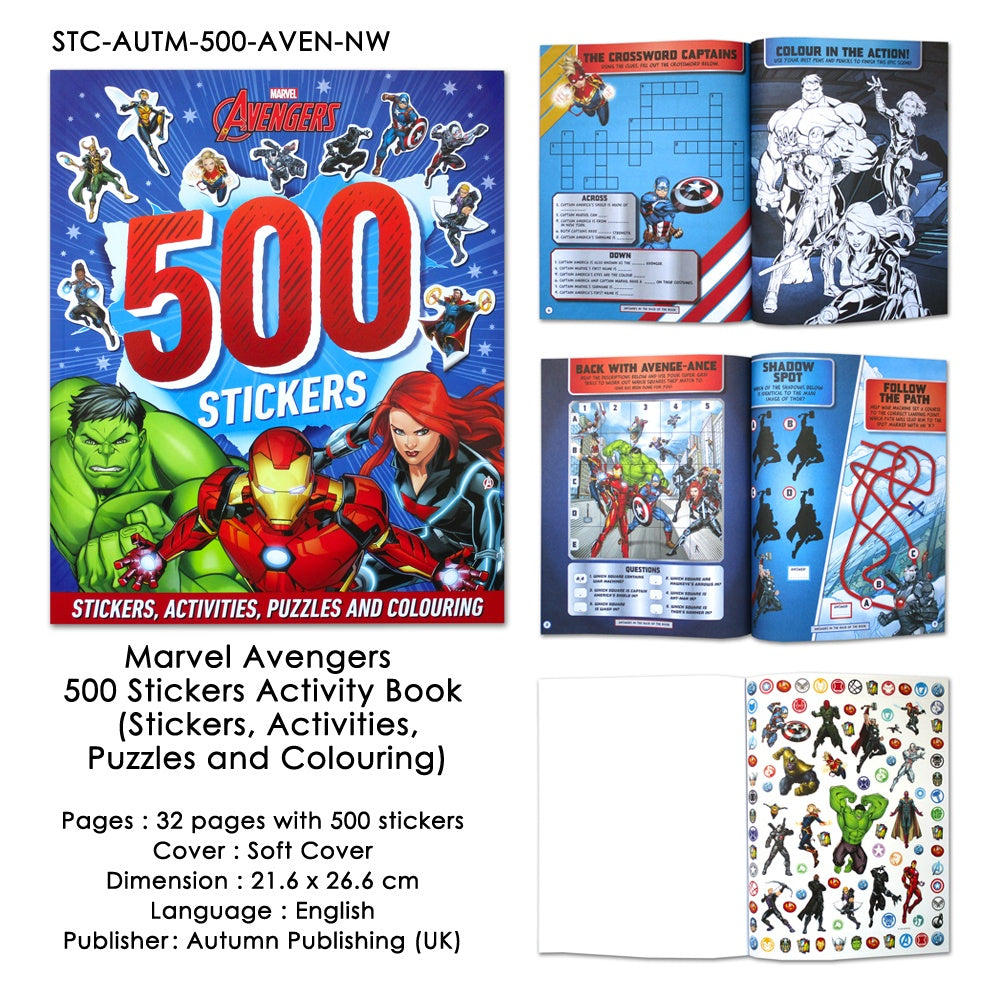 [Autumn] Disney Princess / Marvel Avengers 500 Stickers Activity Book (Stickers, Activities, Puzzles and Colouring)