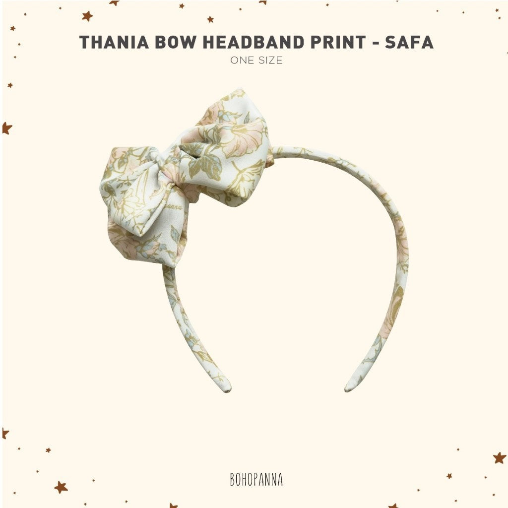 BOHOPANNA - RAYA COLLECTION 2025 - THANIA BOW HEADBAND PRINT - Bando Bayi