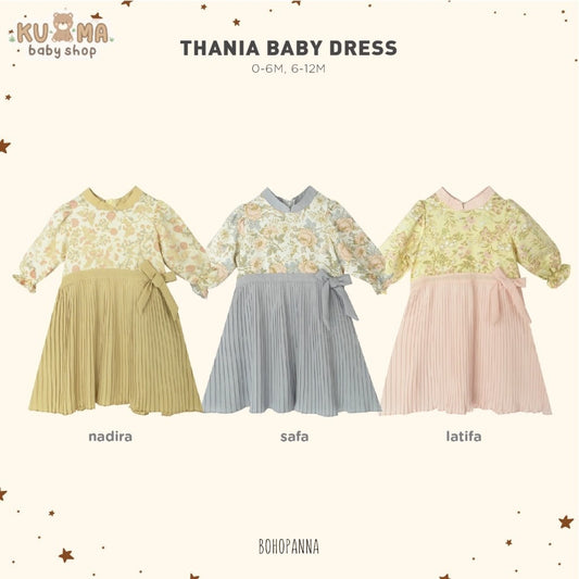 BOHOPANNA - RAYA COLLECTION 2025 - THANIA BABY DRESS - Dress Bayi Perempuan - Baju Muslim - Baju Raya - Gamis