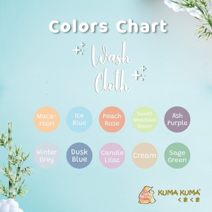 Washcloth by Kuma Kuma Handuk Mandi Bayi Kecil 4pcs