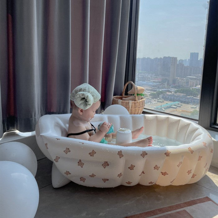 Kuma Portable Baby Bath Tub Bathtub Kolam Mandi Anak Tiup Bear YT021