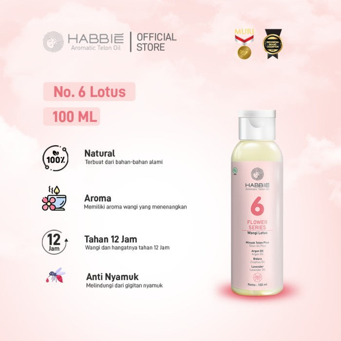 Habbie Aromatic Minyak Telon Oil Flower Series 100ml