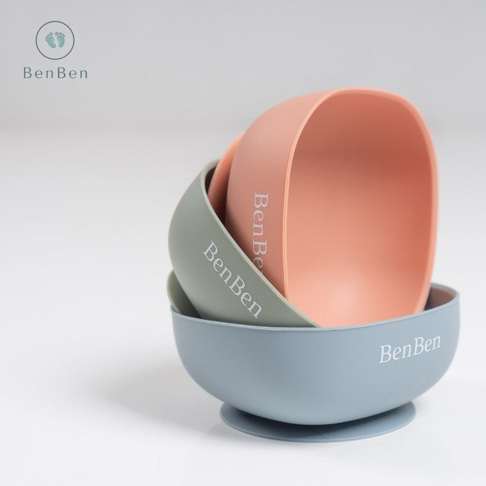 BenBen Minimalist Silicone Suction Bowl  Mangkok Mpasi Anak