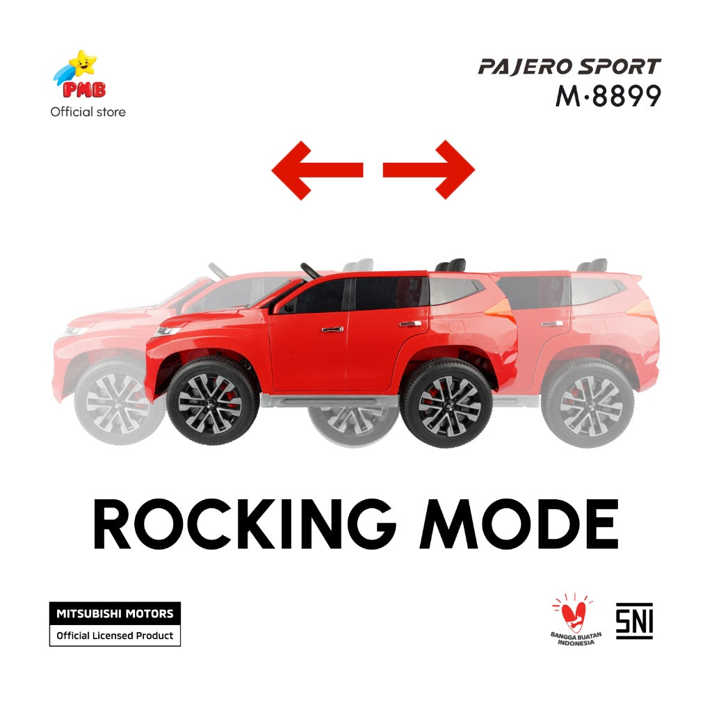 MAINAN ANAK MOBIL AKI MITSUBISHI PAJERO SPORT M8899  - PMB TOYS