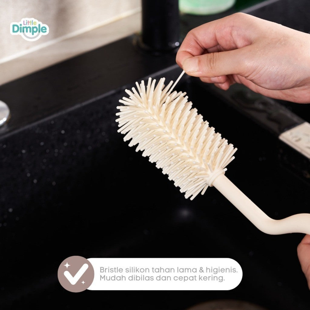 Little Dimple 3in1 Premium Silicone Bottle Brush Sikat Botol Silikon