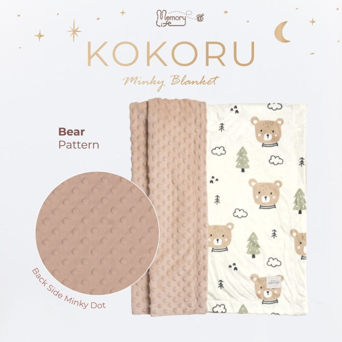 Memorylife Essentials-Kokoru Zoo Minky Blanket| Premium Minky Blanket