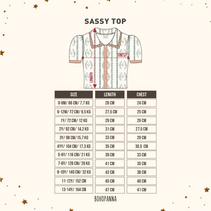 BOHOPANNA - SASSY TOP - ATASAN ANAK PEREMPUAN 4
