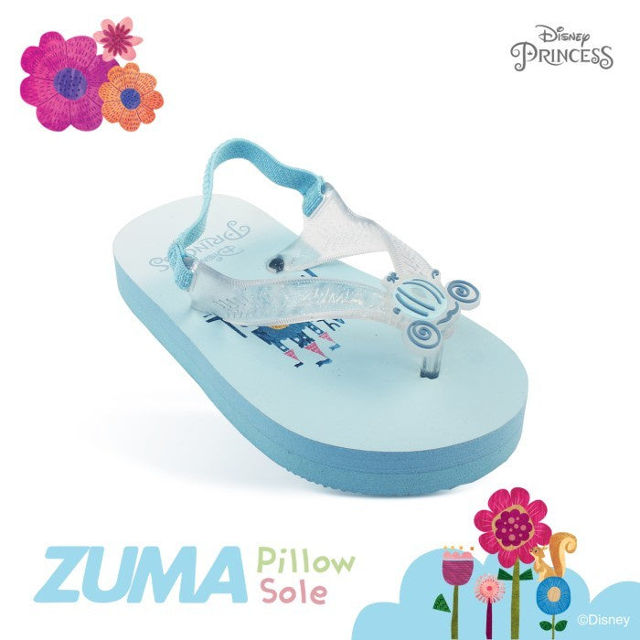 Zuma Baby x Disney Princess Cinderella Blue, Sandal Jepit Bayi Karet