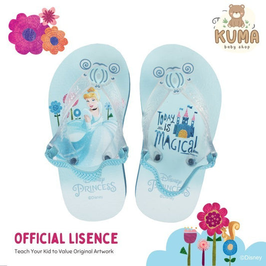 Zuma Baby x Disney Princess Cinderella Blue, Sandal Jepit Bayi Karet