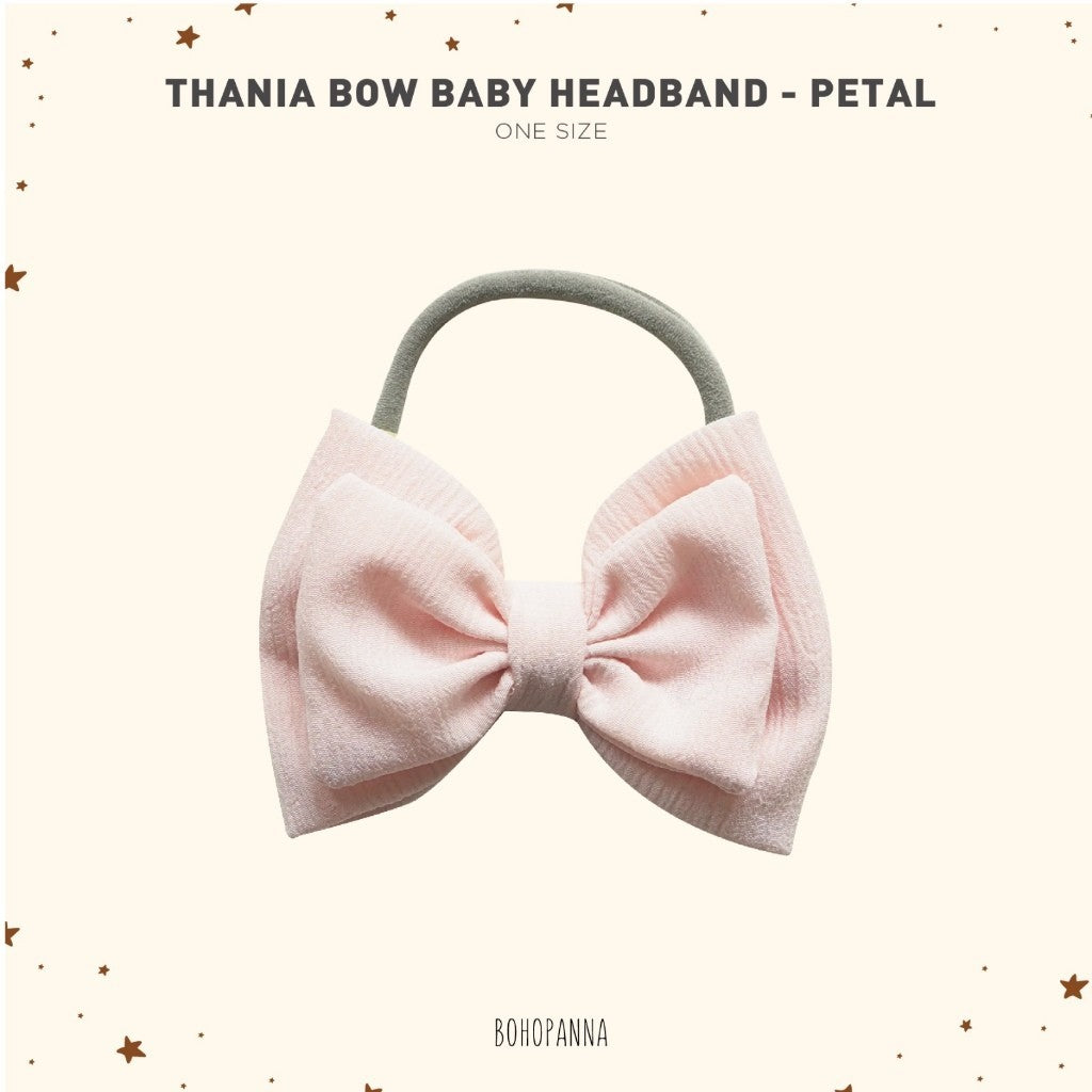 BOHOPANNA - RAYA COLLECTION 2025 - THANIA BOW BABY HEADBAND - Pita Bayi