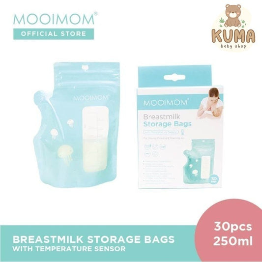 MOOIMOM Breastmilk Storage Bags Temperature Sensor Kantong ASI 250ml